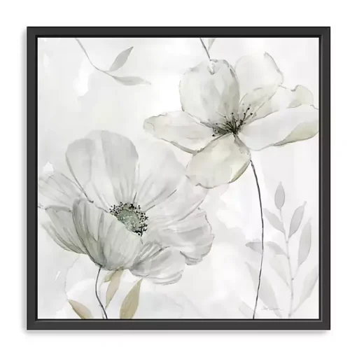 Kirklands Home Canvas Art|White Whispers II Framed Canvas Art Print, 22x22