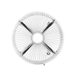 Kirklands Home Outdoor Tables|Wicker and Glass Top Outdoor Side Table White