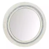 Kirklands Home Decorative Mirrors|White Wood Aislinn Wall Mirror