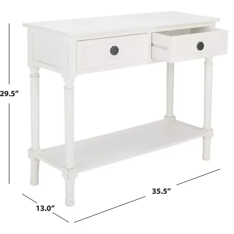 Kirklands Home Console Tables|Wood Allura Console Table White