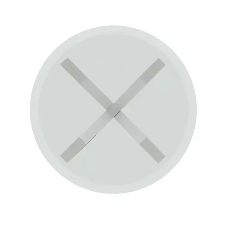 Kirklands Home Accent & End Tables|Wood and Glass Top X-Base Accent Table White