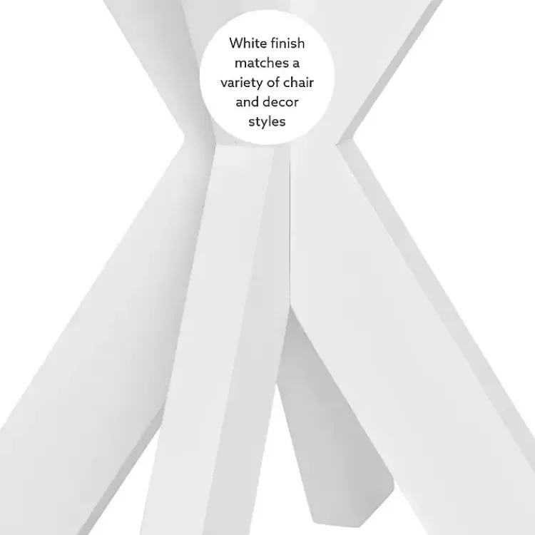 Kirklands Home Accent & End Tables|Wood and Glass Top X-Base Accent Table White