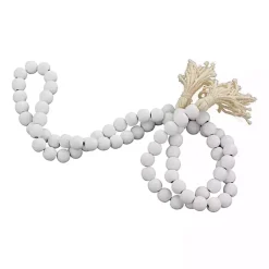 Online Wood Beaded Tassel Garland Decorative Accents