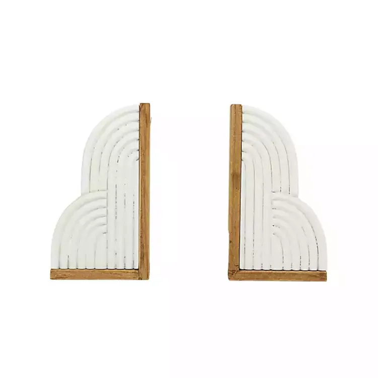 Sale Wood Cloud Bookends, Set of 2 Decorative Accents