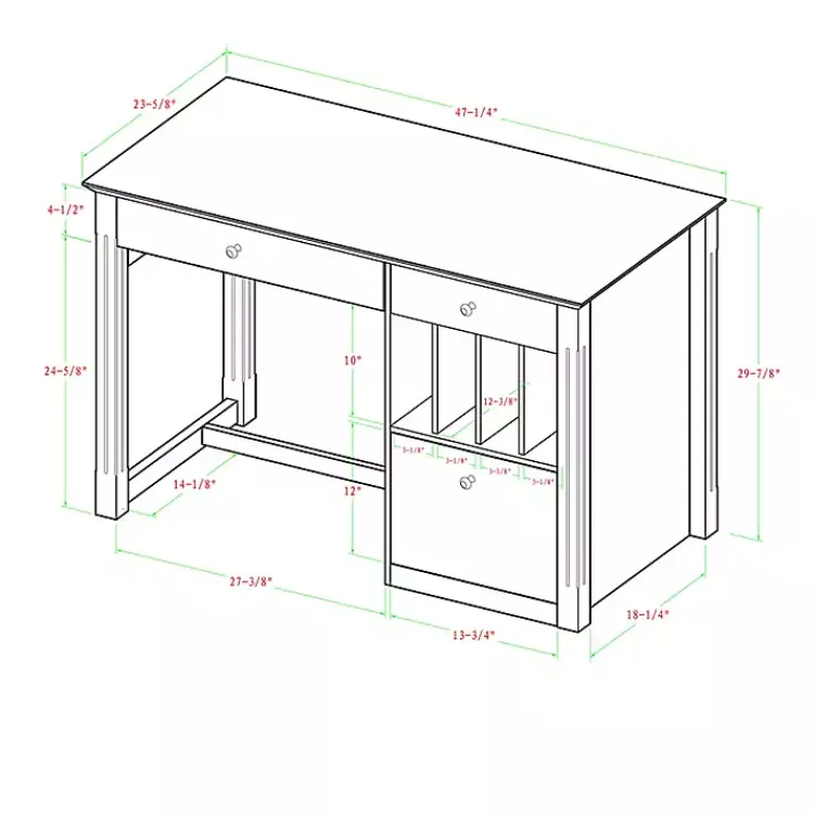 Kirklands Home Office Furniture|Wood Computer Desk White