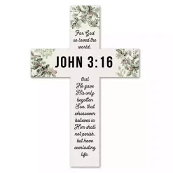 Best White Wood Cross John 3:16 Wall Plaque Christmas Art & Wall Decor