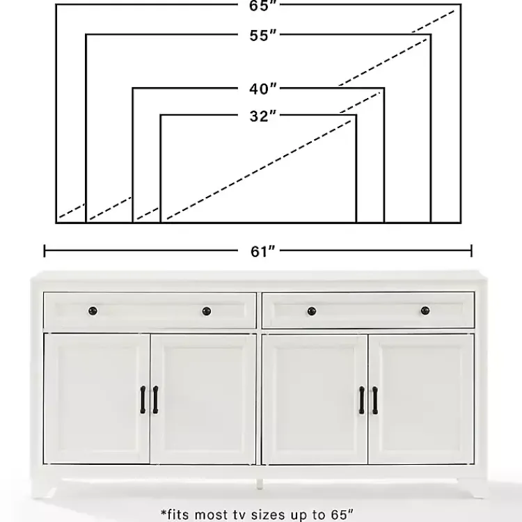 Kirklands Home Cabinets & Sideboards|Wood 4-Door Sideboard Cabinet White