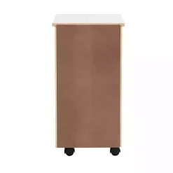 Kirklands Home Office Furniture|Wood 6-Drawer Cary Storage Cart White