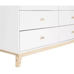 Kirklands Home Dressers & Chests|Wood 6-Drawer Footed Dresser White