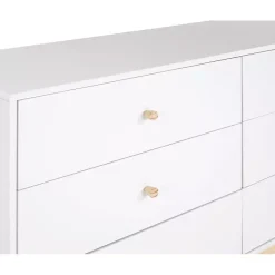 Kirklands Home Dressers & Chests|Wood 6-Drawer Footed Dresser White