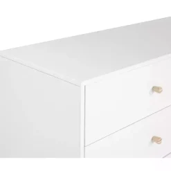 Kirklands Home Dressers & Chests|Wood 6-Drawer Footed Dresser White