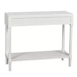 Kirklands Home Console Tables|Wood 2-Drawer Layla Console Table White