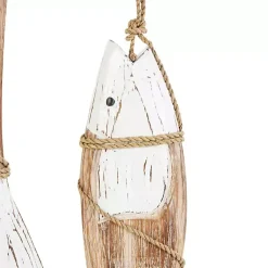 Kirklands Home Wall Plaques|White Wood Fish Hanging Wall Plaques, Set of 3