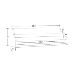 Kirklands Home Shelves|White Wood Rack Wall Bookshelves, Set of 2