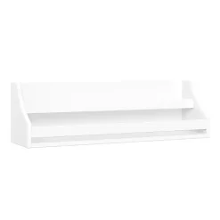 Kirklands Home Shelves|White Wood Rack Wall Bookshelves, Set of 2