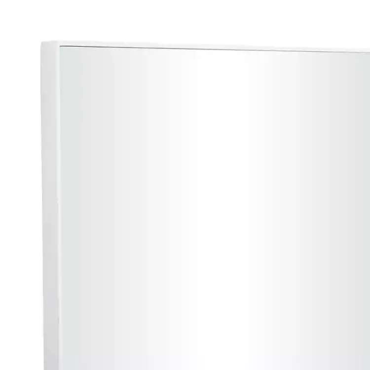 Kirklands Home Framed Mirrors|White Wood Rectangular Wall Mirror, 24x36 in.