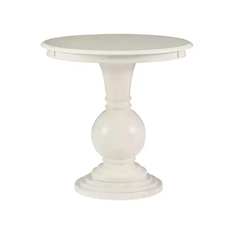 Kirklands Home Accent & End Tables|Wood Round Base Side Table White