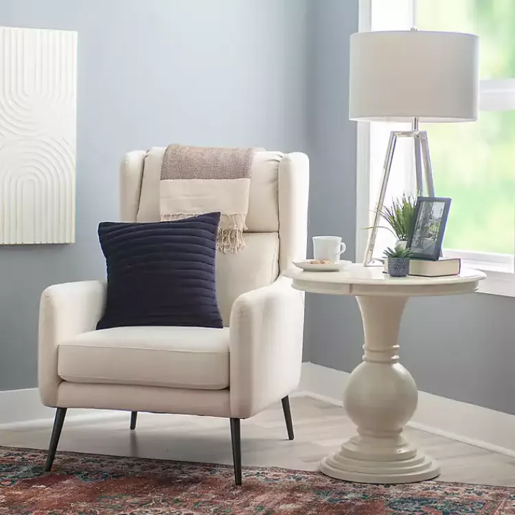 Kirklands Home Accent & End Tables|Wood Round Base Side Table White