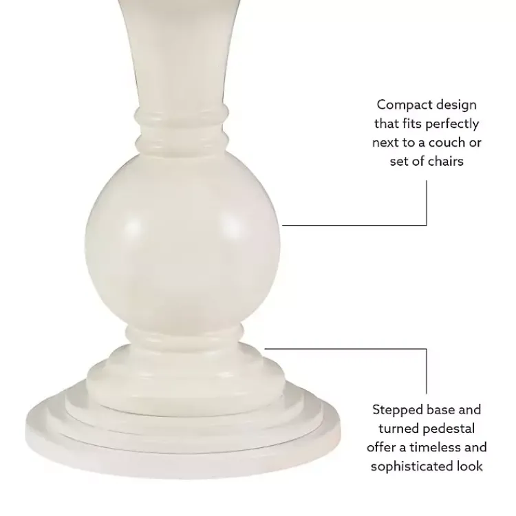 Kirklands Home Accent & End Tables|Wood Round Base Side Table White