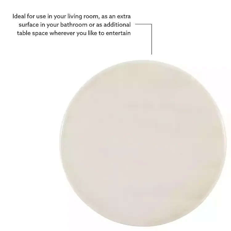 Kirklands Home Accent & End Tables|Wood Round Base Side Table White