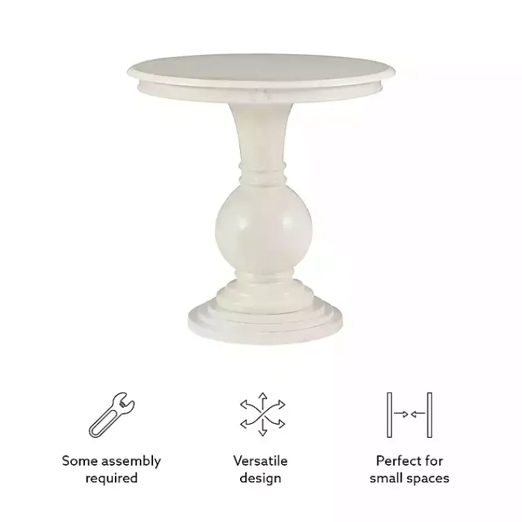 Kirklands Home Accent & End Tables|Wood Round Base Side Table White