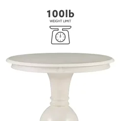 Kirklands Home Accent & End Tables|Wood Round Base Side Table White