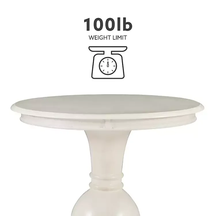 Kirklands Home Accent & End Tables|Wood Round Base Side Table White