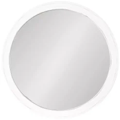 Kirklands Home Decorative Mirrors|Wood Round Mansel Mirror White