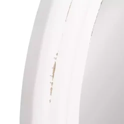 Kirklands Home Decorative Mirrors|Wood Round Mansel Mirror White