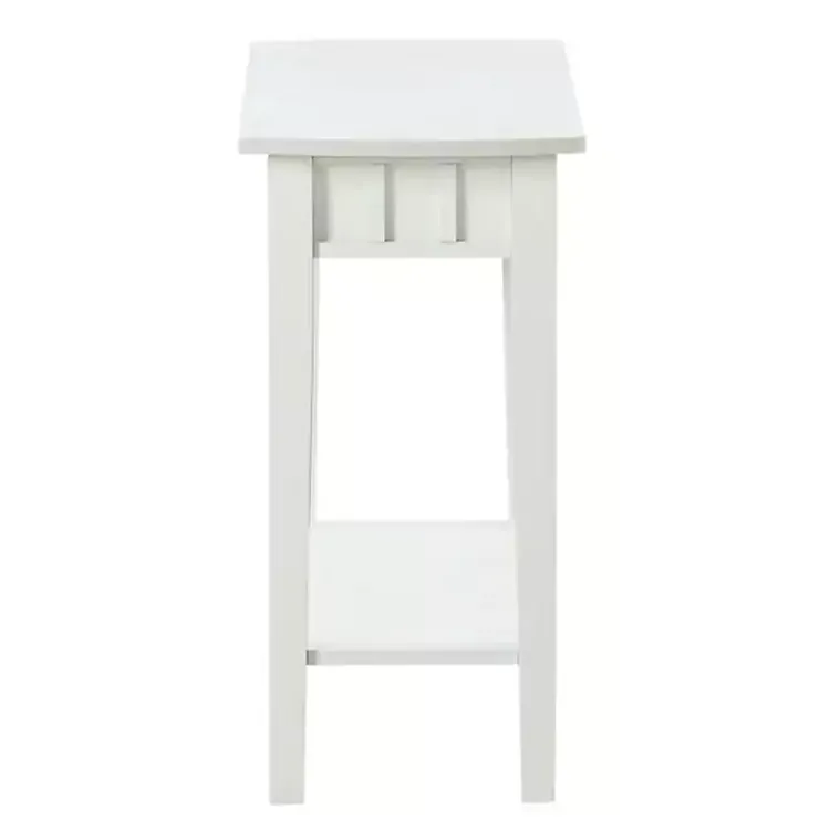 Kirklands Home Accent & End Tables|Wood Slat Accent Table White