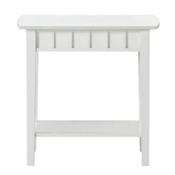Kirklands Home Accent & End Tables|Wood Slat Accent Table White