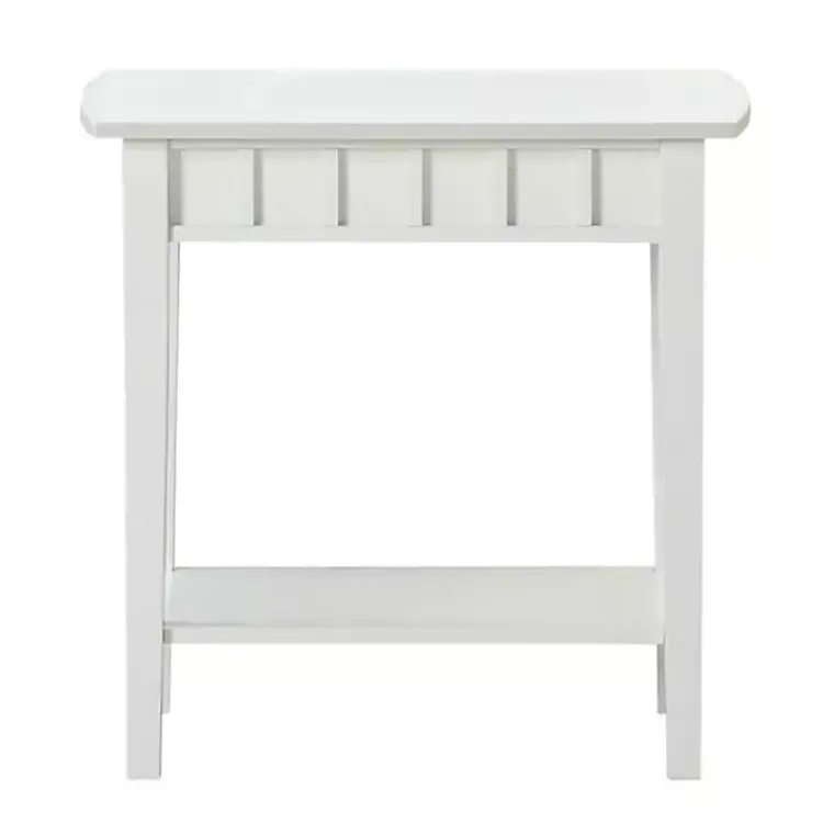 Kirklands Home Accent & End Tables|Wood Slat Accent Table White