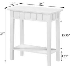 Kirklands Home Accent & End Tables|Wood Slat Accent Table White