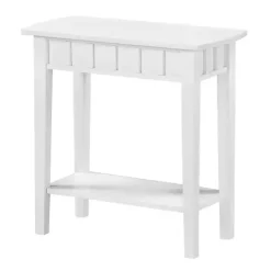 Kirklands Home Accent & End Tables|Wood Slat Accent Table White