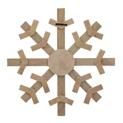 Hot Wood Snowflake Wall Plaque, 16 in. Christmas Art & Wall Decor