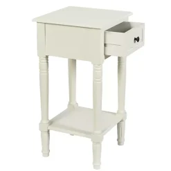 Kirklands Home Accent & End Tables|Wood Square Hampton Accent Table White
