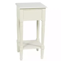 Kirklands Home Accent & End Tables|Wood Square Hampton Accent Table White