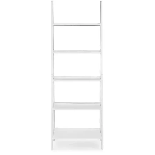 Kirklands Home Bookshelves|Wood 5-Tier Ladder Bookshelf White