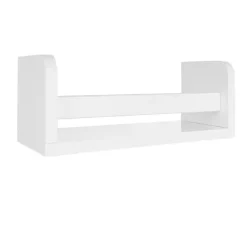 Kirklands Home Shelves|White Wood Wall Bookshelves, Set of 2