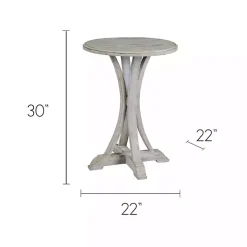 Kirklands Home Accent & End Tables|Wooden Arched Base Round Top Accent Table White