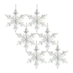 Outlet Wooden Snowflake 6-pc. Ornament Set Christmas Ornaments