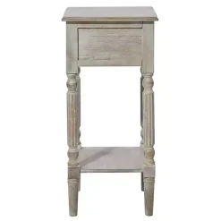Kirklands Home Accent & End Tables|Whitewash Distressed Wood Accent Table Brown