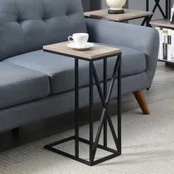 Kirklands Home Accent & End Tables|Whitewash Tucson C-Table Brown