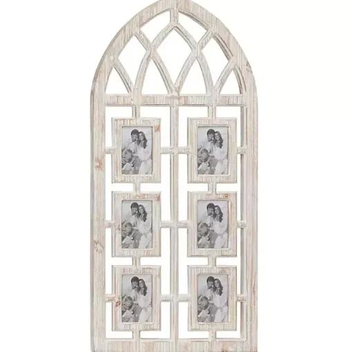 New Whitewash Window Arch 6-Opening Collage Frame Collage Frames