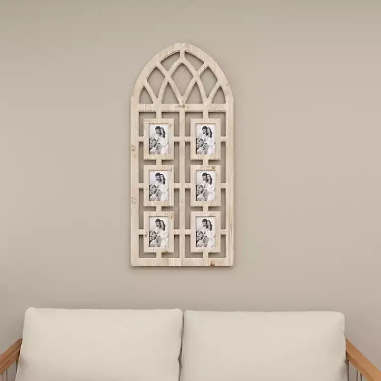 New Whitewash Window Arch 6-Opening Collage Frame Collage Frames
