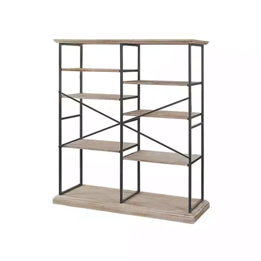 Kirklands Home Bookshelves|Whitewashed Etagere Industrial Bookcase