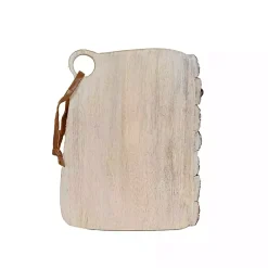 Kirklands Home Serving & Entertaining|Whitewashed Live Edge Wooden Cutting Board