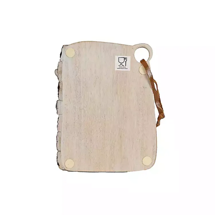 Kirklands Home Serving & Entertaining|Whitewashed Live Edge Wooden Cutting Board