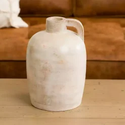Outlet washed Mango Wood Vase with Handle Vases