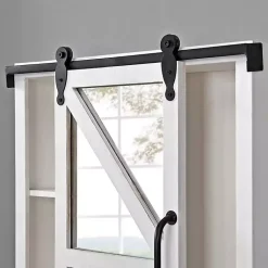 Kirklands Home Decorative Mirrors|washed Sliding Barn Door Wall Cabinet White